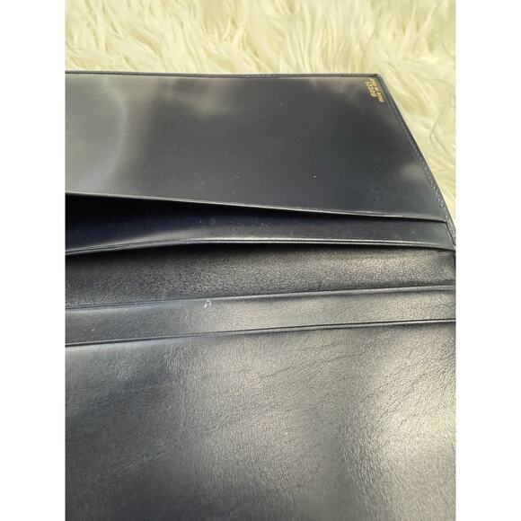 Gucci Blue Slim Wallet Checkbook Cover Slick Soft Leather Authentic Vintage| GUC - Picture 4 of 11